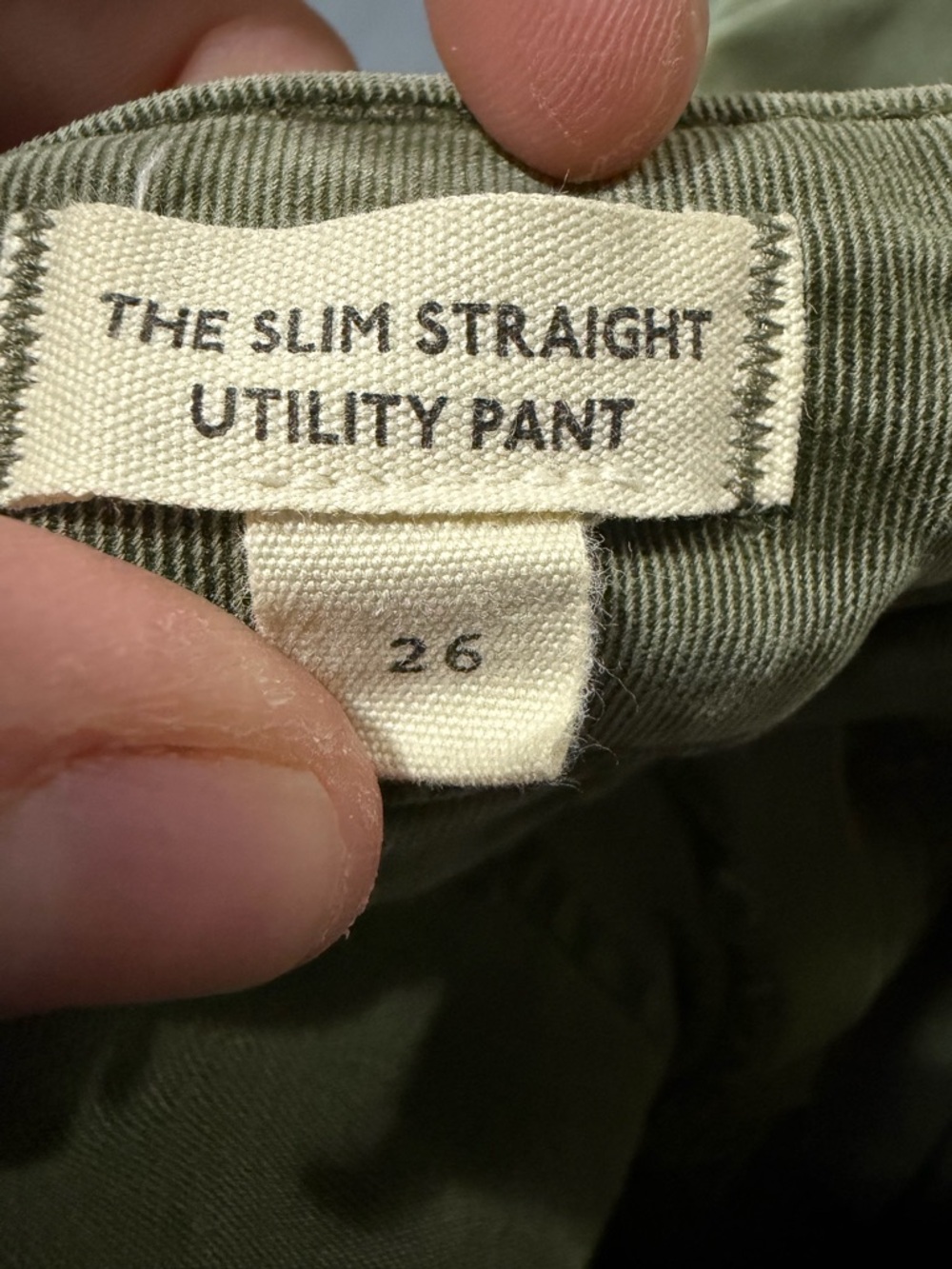 Madewell Olive Slim Straight Utility Pant - Picture 7 of 8